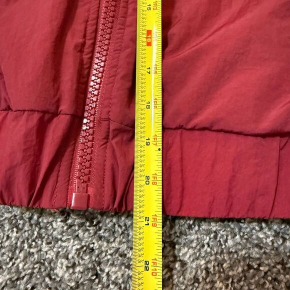 Forever 21 Windbreaker Red Cream Bomber Aviator Sherpa Shearling Coat Jacket Sma - Picture 7 of 7